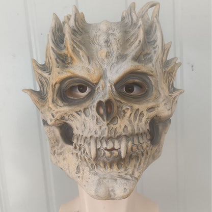 Holiday props wholesale Halloween skull full head mask adult death warrior full head realistic latex hood