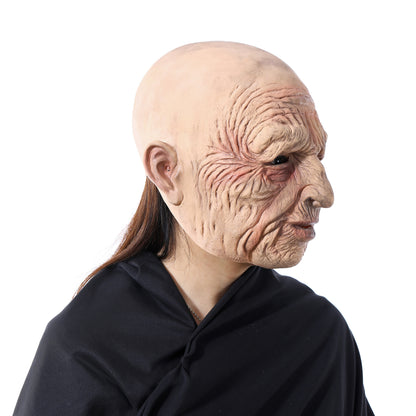 Halloween zombie horror old man face latex mask party funny horror performance props decoration