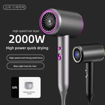 High Speed Professional Hair Dryer 2000W Strong Power Quick Drying Blow Dryer Hot Cold Wind Air Brush Hairdryer Salon Tool