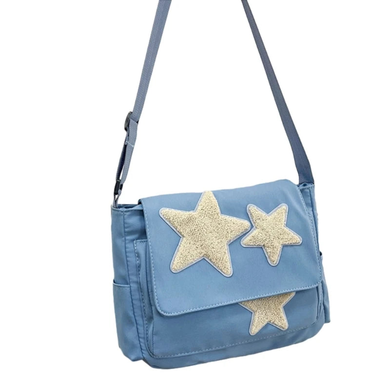 Fashion Bag Book Bags Shoulder Bag with Star Pattern Crossbody Bag for Girl Teen