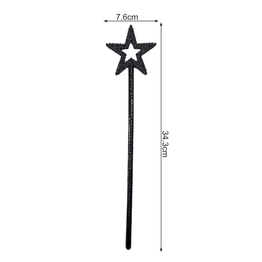 5Pcs Fairy Wand Fine Workmanship Star Shape Wands Durable Dress Up Props For Festival Party Decoration