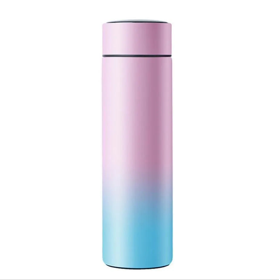 Business Portable Smart Thermos Cup: 304 Stainless Steel Straight Cup with Temperature Display, Ideal for Water.