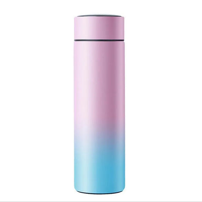 Business Portable Smart Thermos Cup: 304 Stainless Steel Straight Cup with Temperature Display, Ideal for Water.