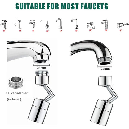 720°Universal Kitchen Faucet Anti-splash Aerator Bathroom Tap Rotatable Faucet Sprayer Saving Water Tap Nozzle Extender Adapter