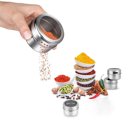 Outdoor Portable Travel Picnic Barbecue Camping Equipment Seasoning Jar Stainless Steel Spice Salt Kitchen Cooking Utensils