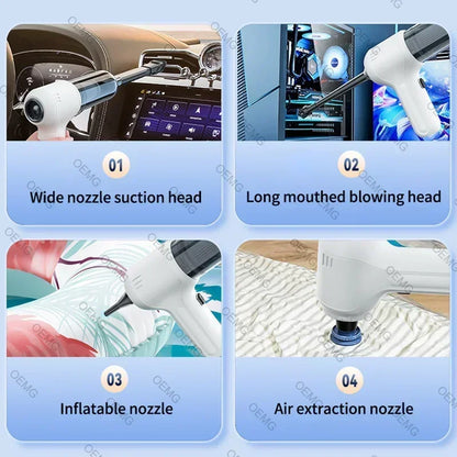 135000PA Mini Portable Wireless Car Vacuum Cleaner Strong Suction Cleaning Machine Car Cleaner for Home Appliance