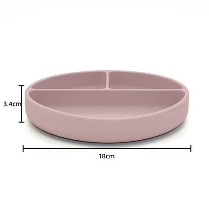 BPA-free Food Grade Anti Slip Kids Feeding Plate Baby Silicone Suction Plate