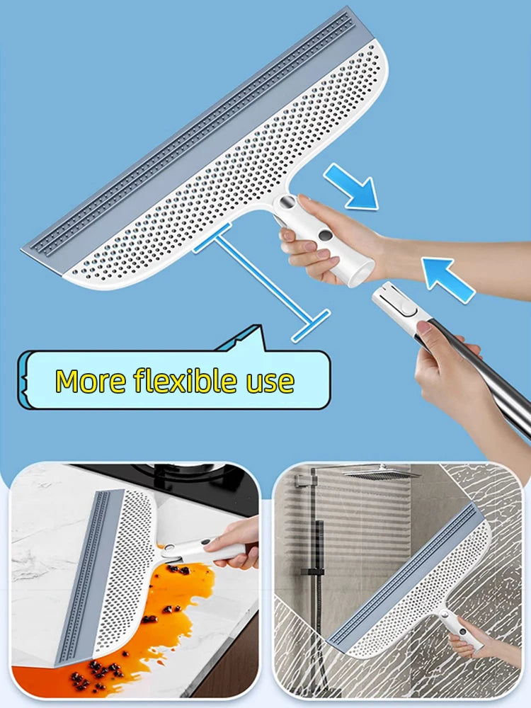 50inch Silicone Magic Broom Lengthen Silicone Scraper Hair Dust Brooms Bathroom Floor Wiper Household Floor Cleaning Tools