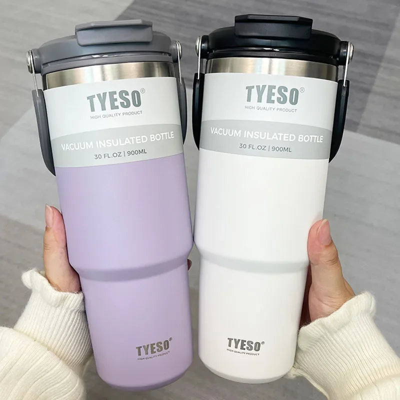 900ml Coffee Cup Thermos Bottle Keep Cold And Hot Stainless Steel Thermos Mug Portable Vacuum Flask Insulated Cup Water Bottle