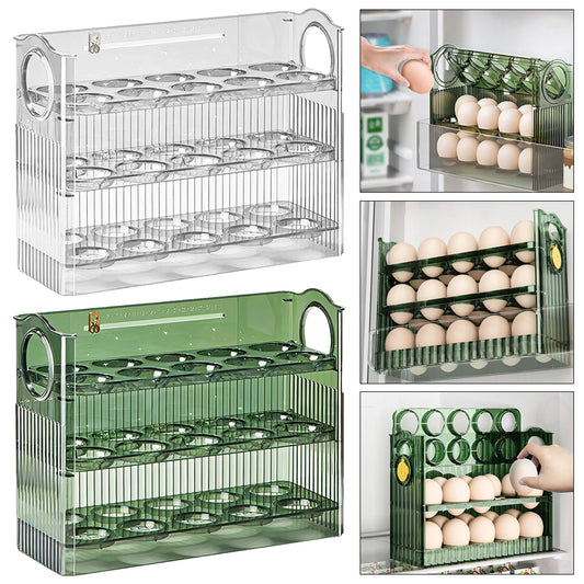 30 Grids Egg Storage Box Egg Case Holder Large Capacity Chicken Egg Storage Container Household Egg Holder for Refrigerator