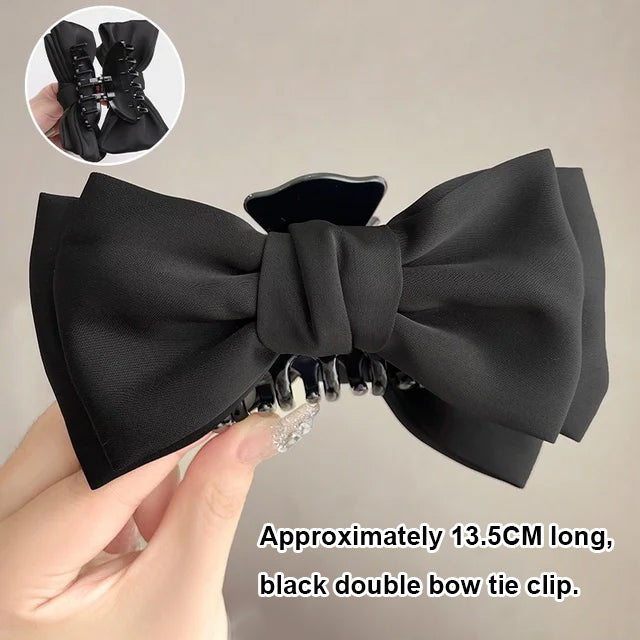 Fashion Women Bow Hairpin Korean Version Of Solid Color Butterfly Satin Hair Clips Girls Hair Accessories Headwear