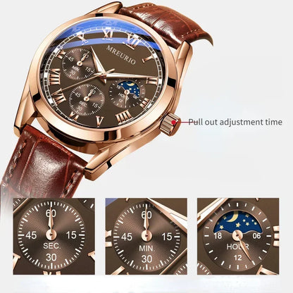 Luxury Brand Watch Men Quartz Watches Relogio Masculino Leather Strap Business Wristwatches Dropshipping Часы Мужские Reloj