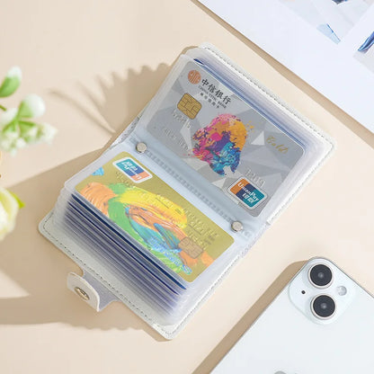 Multi-cards Bit Large Capacity Card Bags for Women Flower Cartoon ID Bus Bank Credit Cards Organizer Holder School Assessories