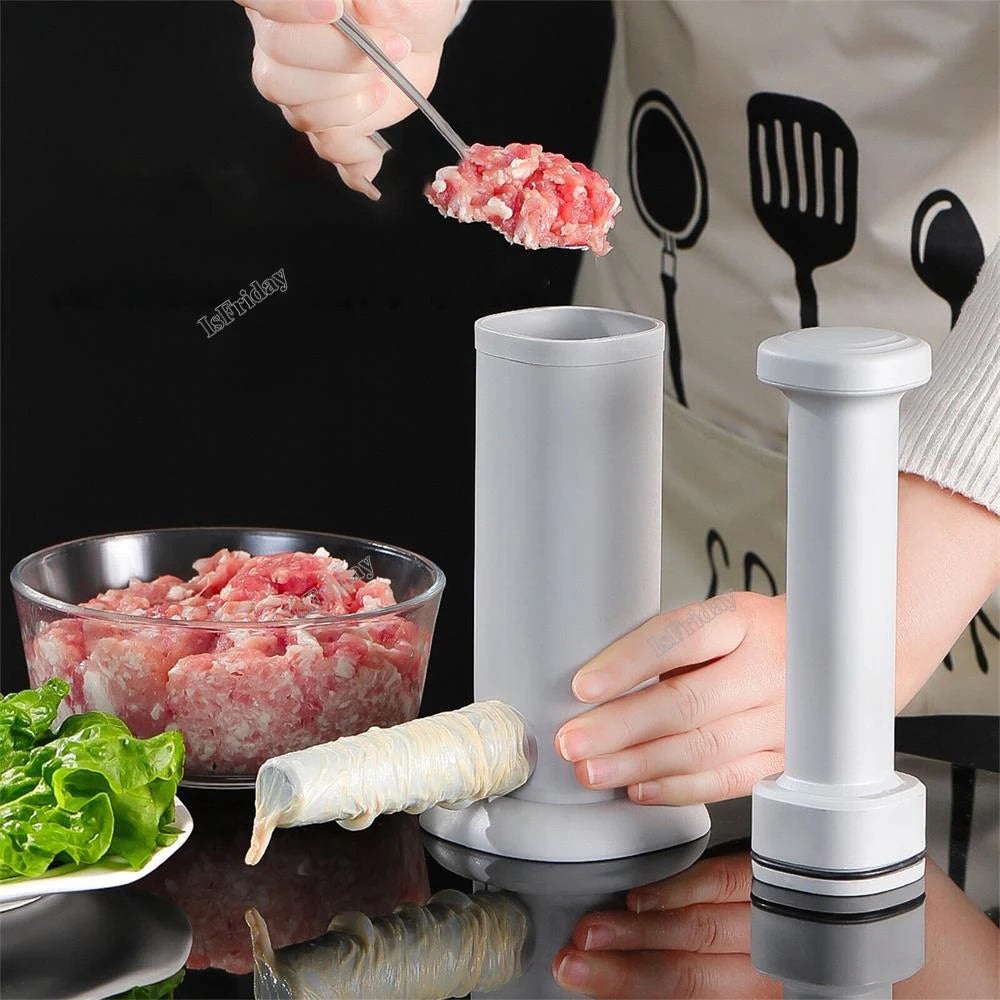 Manual Sausage Filling Machine Meat Stuffer Filler Making Kit Sausage Machine Homemade Meatball Maker Kitchen Tools Supplies