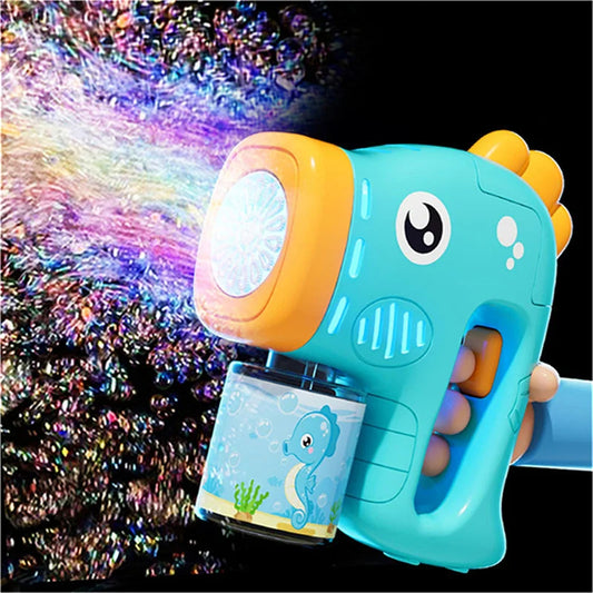 Haima Blowing Bubble Machine Children's Toy Fully Automatic Parent-child Outdoor Play Tool without Battery and Bubble Water