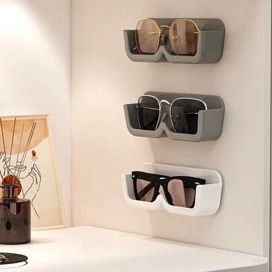 1pc Wall-Mounted Glasses Display Rack Sunglasses Organizer Box Cabinet Glasses Storage Box Bedroom Glasses Display Accessories