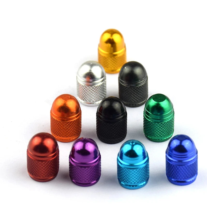 4pcs  Aluminum Nipple Caps Bullet Car Truck Air Port Cover Tire Rim Valve Wheel Stem Cap Exterior Parts Car Accessories