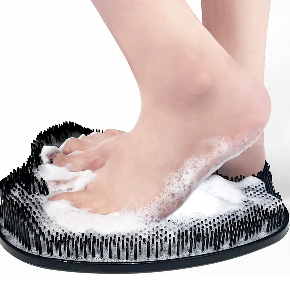 Clean Massaged Feet Shower & Bath Foot Scrubber Mat Softens Hard Skin On Heels Exfoliating Foot Brush Non-bending Foot Wash Pad