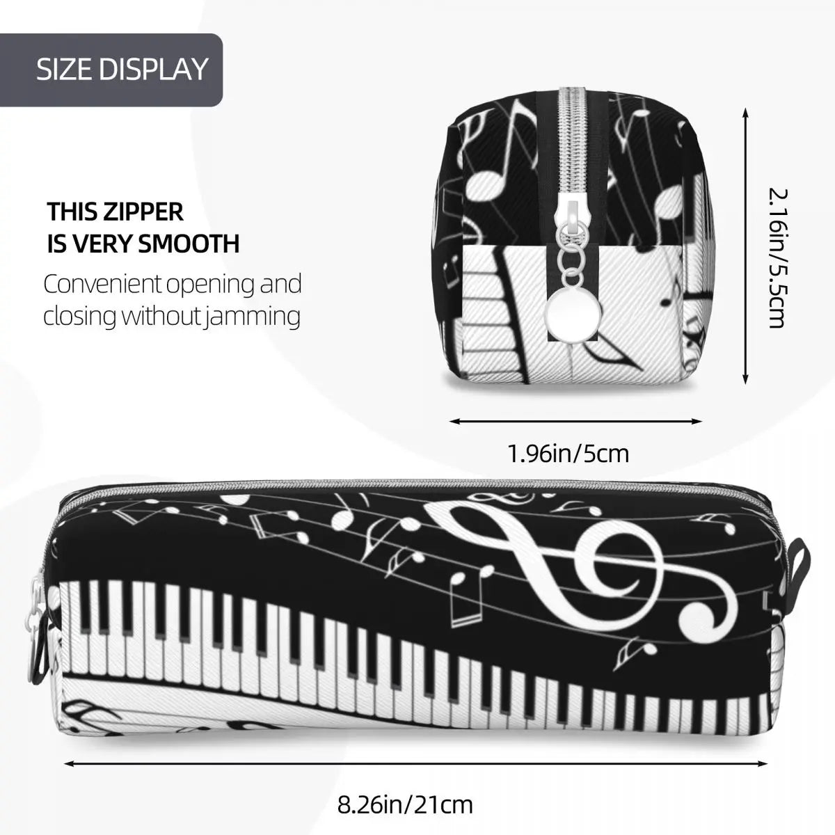 Minimalistic Piano Keyboard Pencil Cases Music Note Pencilcases Pen Holder for Student  Pencil Bags School Supplies Stationery