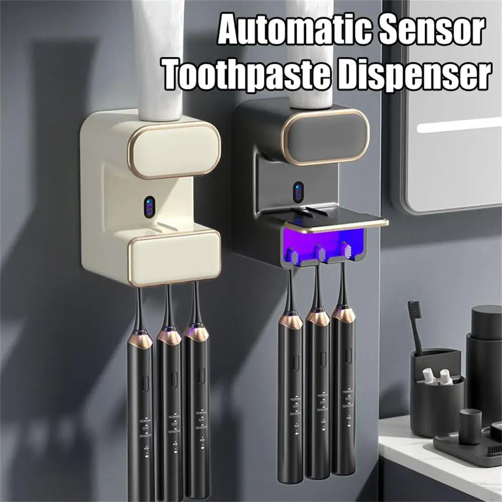 3 Mode Smart Automatic Sensor Toothpaste Dispenser Slots Wall Mounted Electric Toothpaste Squeezer For Bathroom Accessories