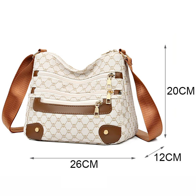 New Fashion Woman Bag Leisure High Capacity Woman Messenger Bag Soft Leather Handbags Women's Bags Designer Brand Shoulder Bag