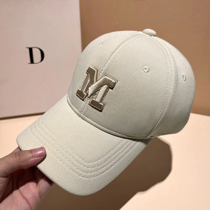 Unisex baseball cap kpop three-dimensional embroidery M letter Snapback Bone breathable deepening design chapeau femme