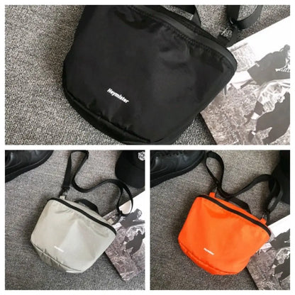 Korean Trendy Crossbody Shoulder Bag Casual Solid Color Women's Bag Waterproof Nylon Cloth Unisex Messenger Bag Phone Purse