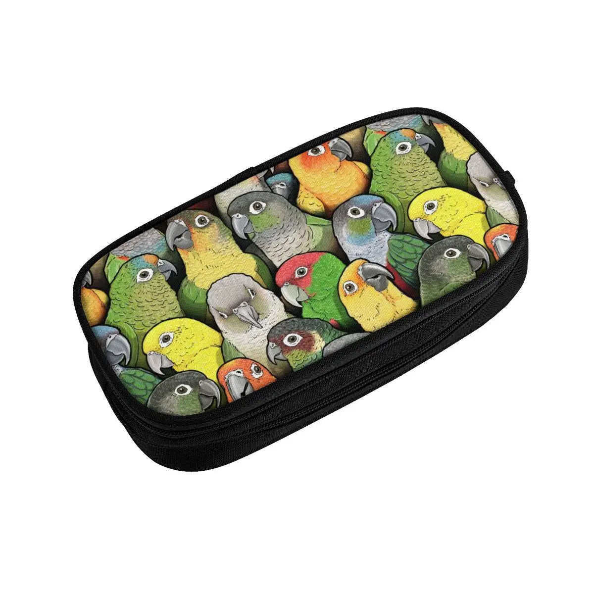 Colour Of Conure Birds Customized Kawaii Pencil Cases Boys Gilrs Big Capacity Cute Parrot Pencil Pouch Students Stationery