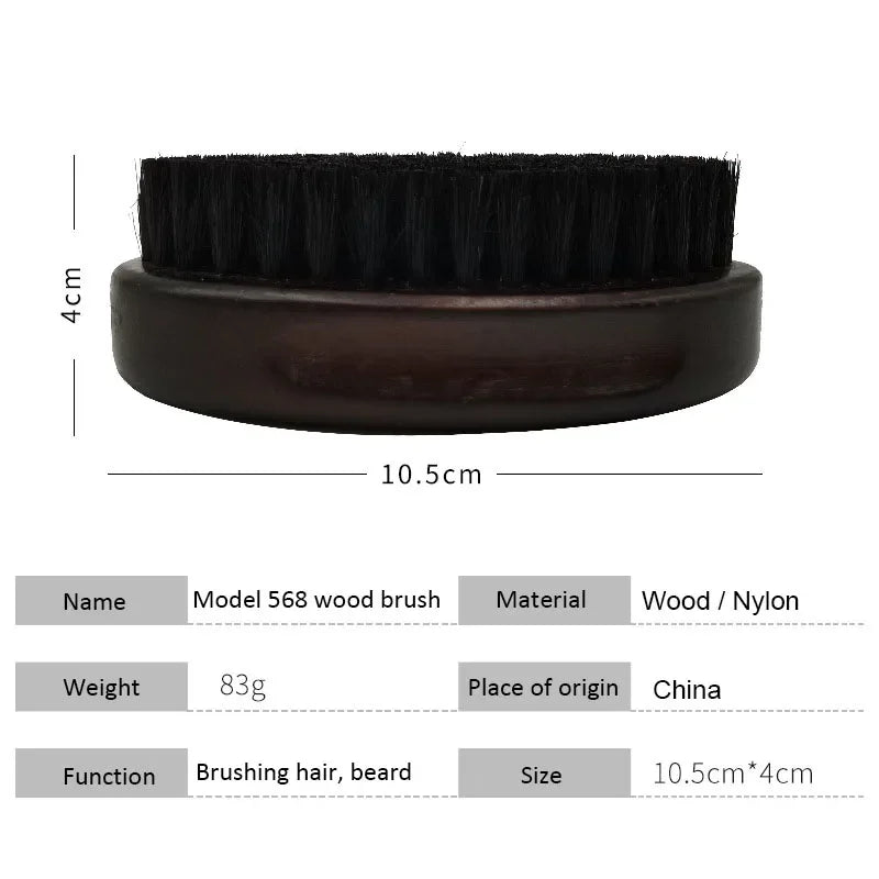 Fur Boar Wild Men Beard Brush Wood Bristle Professional Beard Comb Hair Mustache Shaving Face Massage Facial Hair Cleaning Brush