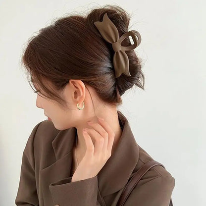 Large Bows Crab Hair Clip for Women Matte Trendy Claw Clips Popular Hair Accessories Korean Girls Hairpin Party Jewelry 2023