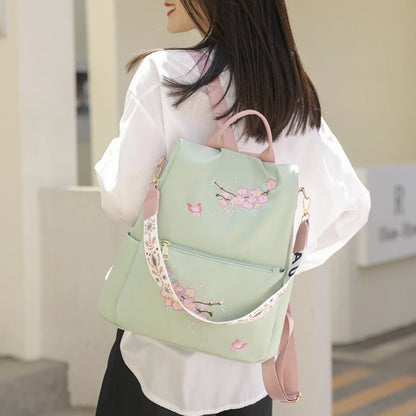 Waterproof Oxford Women Backpack Fashion Anti-theft Women Backpacks Flower Print Girls School Bag High Quality Large Backpack