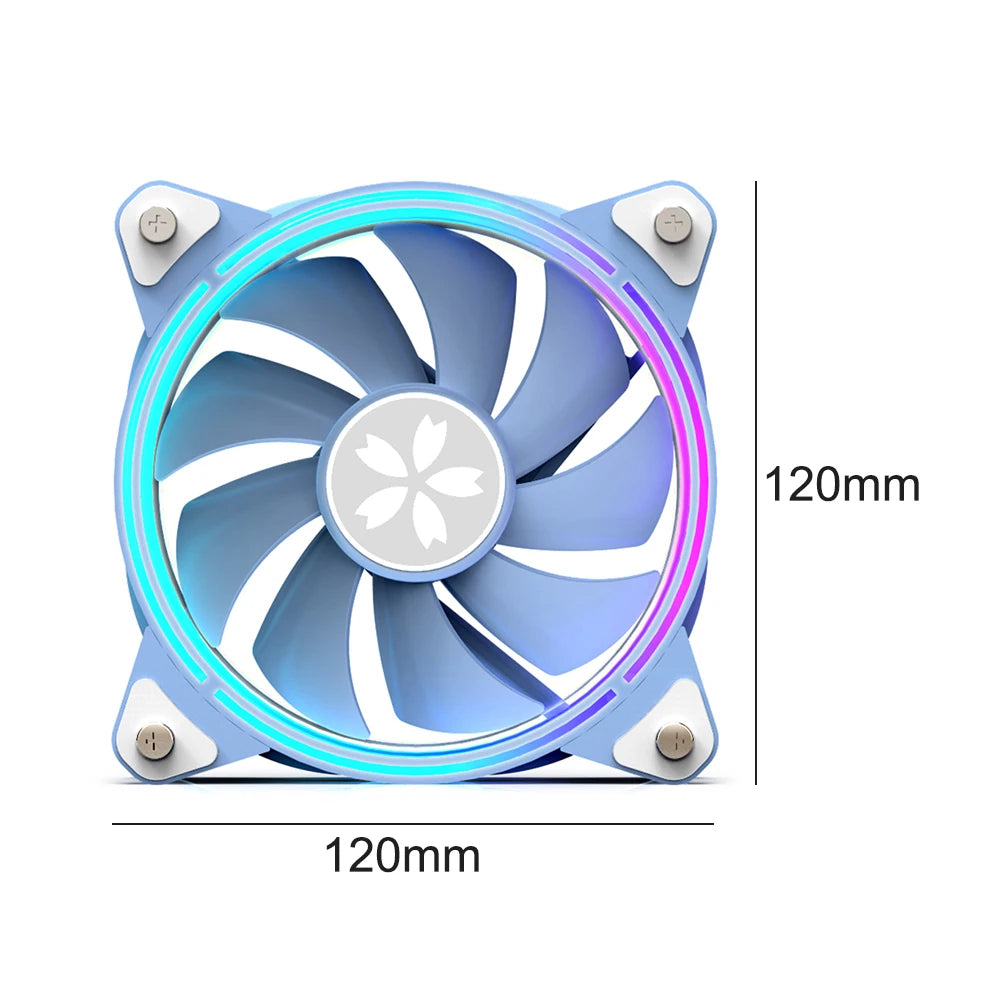 Yeston ZEAGINAL 12cm PC Case Cooling Fan Hydraulic 4Pin PWM 1800RPM CPU Cooler ARGB LED Cooler Computer Case Heatsink Radiator