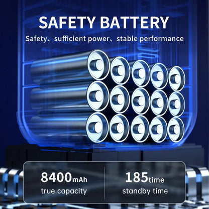 Portebla Elektrostacio: 4-en-1 Aŭta Salt-Startilo, Aera Kompresoro Ŝveliga Pumpilo, 1000A Aŭto-Baterio-Ŝargilo-Akcelo, kun 8400mAh Potenca Banko.