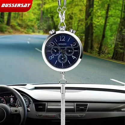 Car Perfume Filled Clock Pendant Interior Decor Rearview Mirror Hanging Ornament Men's Car Interior Decoration Car Pendant