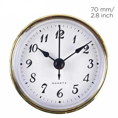 MCDFL Round Clock Insert Arabic Numeral Quartz Movement Roman Bedside Antique Watch Desk Decoration Table DIY Parts 70mm 2.8inch