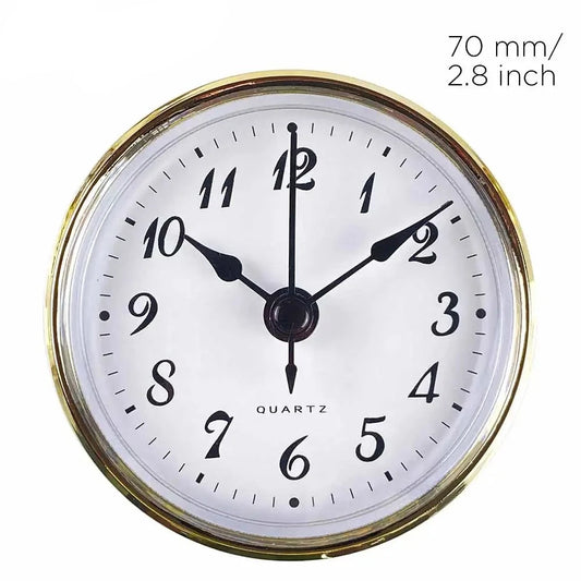 MCDFL Round Clock Insert Arabic Numeral Quartz Movement Roman Bedside Antique Watch Desk Decoration Table DIY Parts 70mm 2.8inch