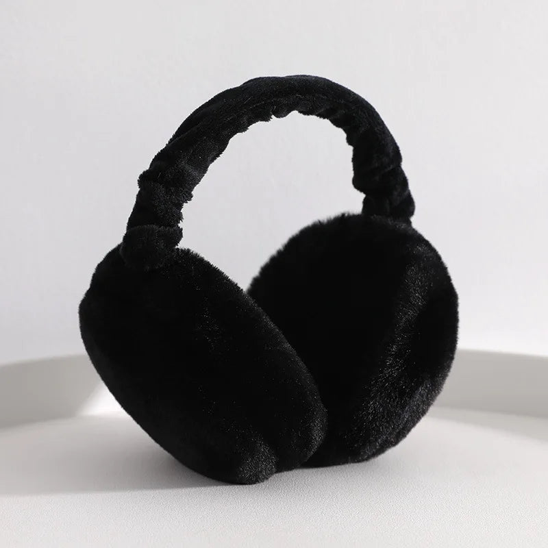 Winter Soft Plush Ear Warm Earmuffs for Women Men Fashion Solid Color Earflap Outdoor Cold Protection Ear-Muffs Ear Cover