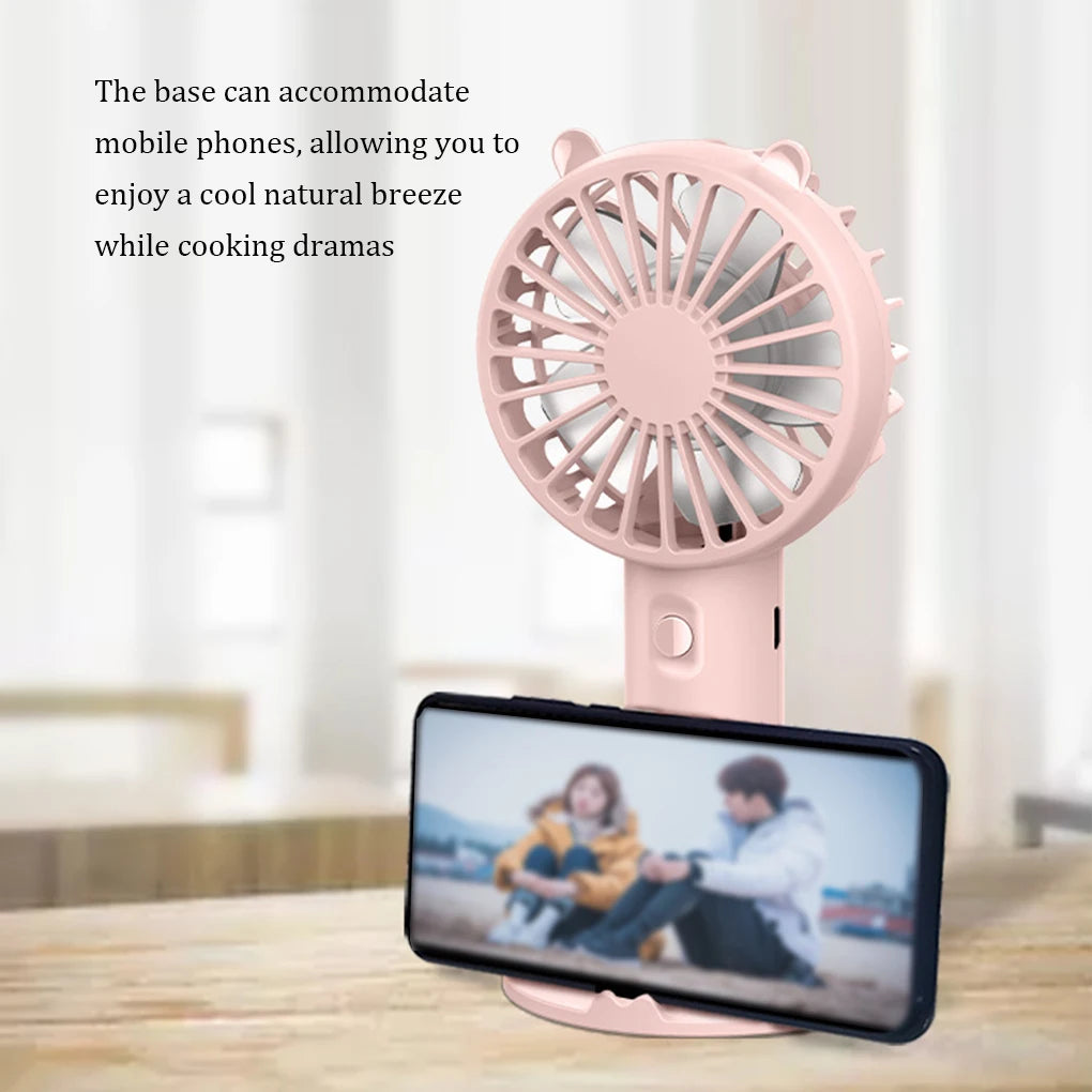 Portable Handheld Fan Small Cooling Fan USB Rechargeable Eyelash Eyelash Mute Cooler  Handheld Fan Mini USB Rechargeable Desk