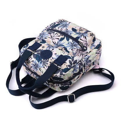 Fashion Floral Pattern Female Small Backpack Pretty Style Girls Shopping Backpack High Quality Fabric Daypack Backpack SAC