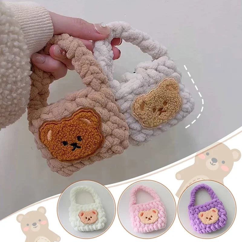 Earphone Storage Bag Caddice Hand-woven Airpods Headphone Storage Protective Storage Bag Earphone Lipstick Earbud Accessories