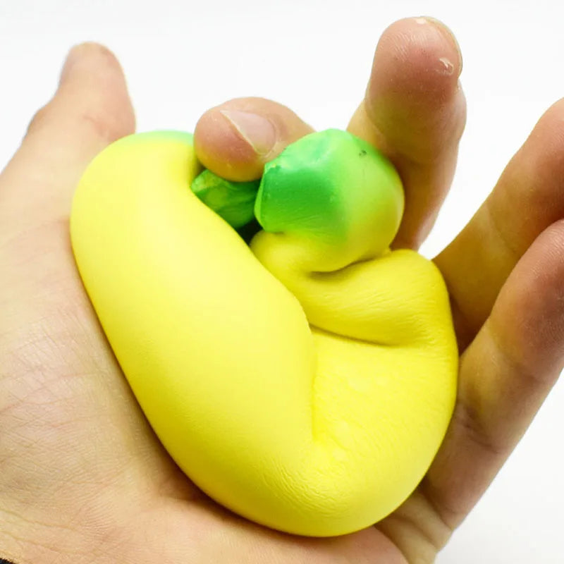 Anti-stress Squishy Banana Toys Slow Rising Jumbo Squishy Fruit Squeeze Toy Funny Stress Reliever Reduce Pressure Prop