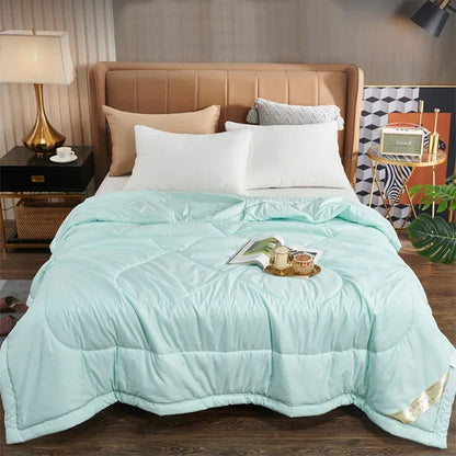 Summer Mulberry Silk Quilts Blankets Bedroom Cooling Air Conditioner Quilt Comforter Bedspread Twin Queen King Bedding Quilts