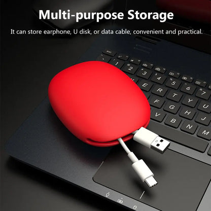 Portable Data Cable Storage Case Silicone Earphone Bag Multifunctional Phone Charger Data Cable Storage Box