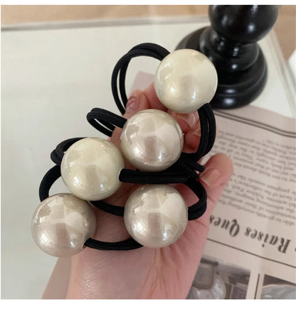 Simple Pearl Elastic Hair Ties Ponytail Hair Rope for Women Girl Wedding Party Sweet Headwear Hair Accessories