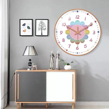 Wall Clock Modern Design Wall Decor Nordic Cartoon Kid Room Decorations for Girls Home Living Room Decoration Art Silent Clock