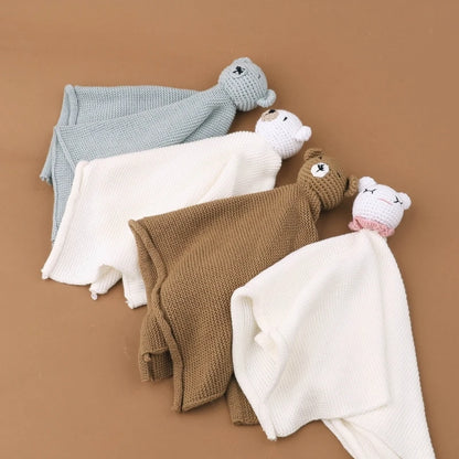 Multifunction Baby Appease Towel Small Pacify Blanket Soft Breathable Animal Soother for Soothing and Entertaining QX2D