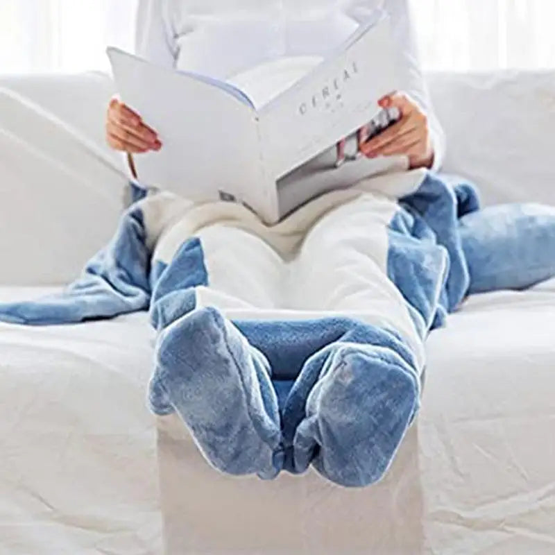 Cartoon Shark Sleeping Bag Pajamas Office Nap Shark Blanket Karakal High Quality Fabric Mermaid Shawl Blanket For Christmas Gift