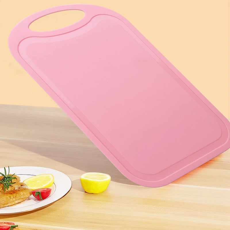 Plastic Chopping Block Meat Vegetable Cutting Board Non-Slip Anti Overflow With Hang Hole Chopping Board