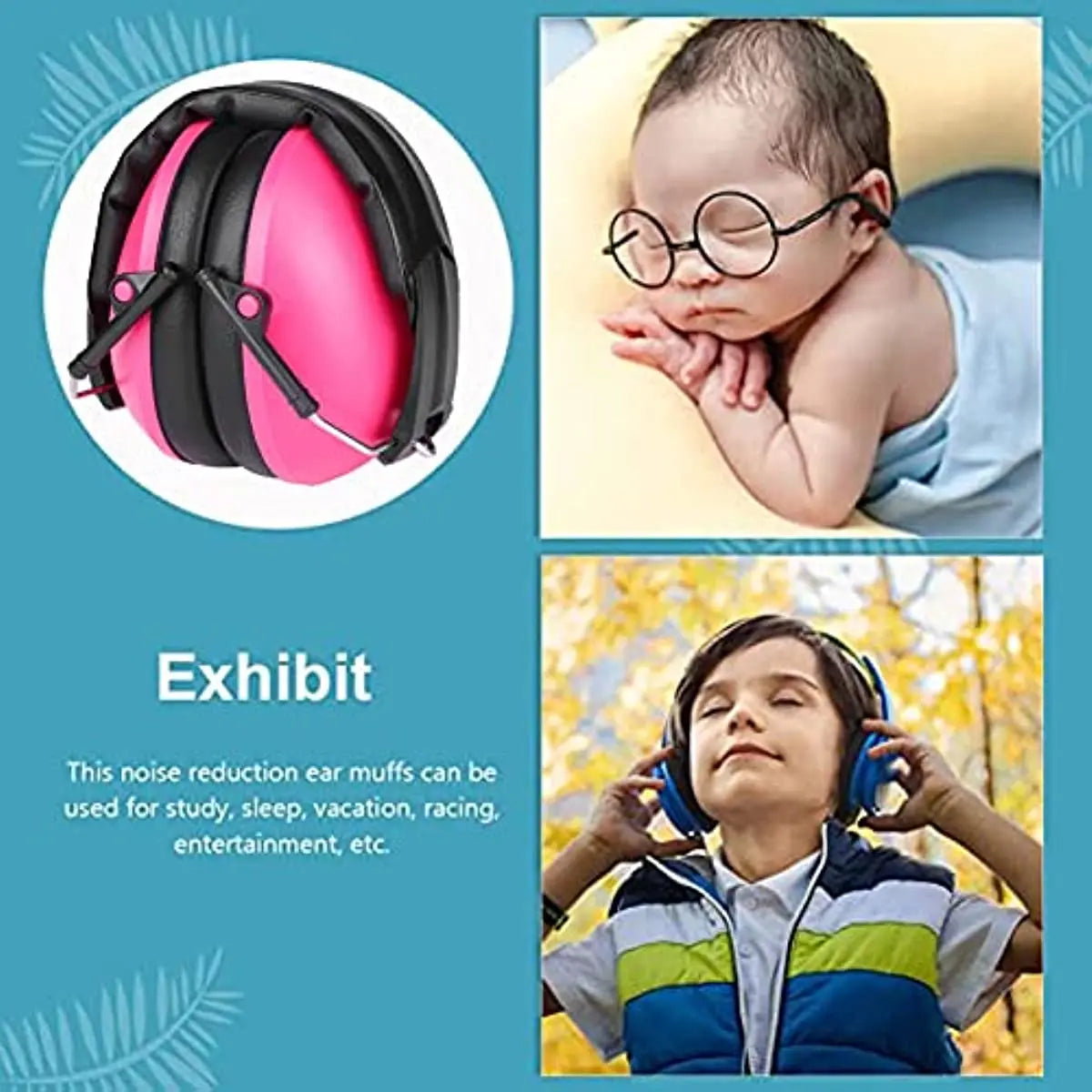 Kids Ear Protection Earmuffs Safety Hearing Ear Muffs Noise Reduction Soundproof Headphones Children Protective Ear Muffs