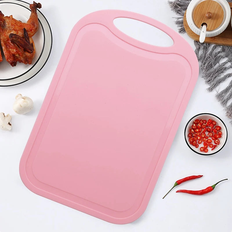 Plastic Chopping Block Meat Vegetable Cutting Board Non-Slip Anti Overflow With Hang Hole Chopping Board